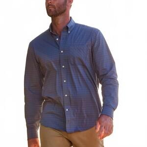NEW TOM BECKBE powell performance sport shirt in slate blue